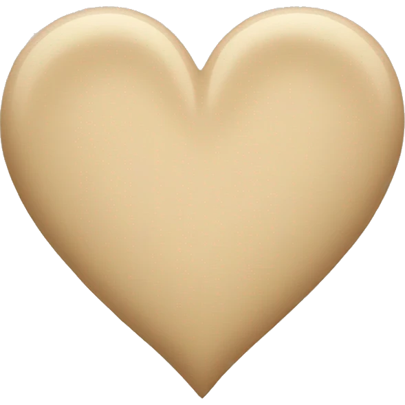 beige heart emoji