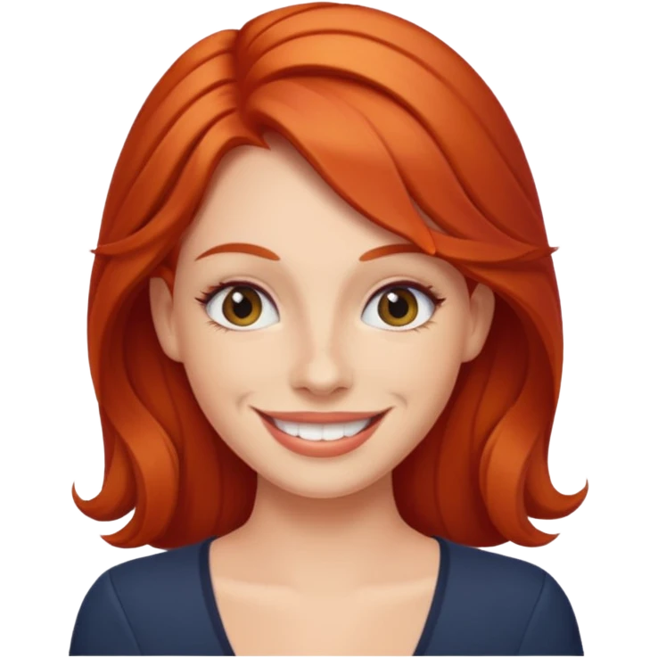 cruise emoji with a red headed woman emoji