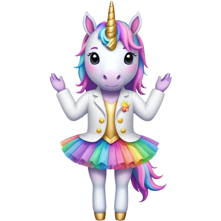 Unicorn with a tutu emoji
