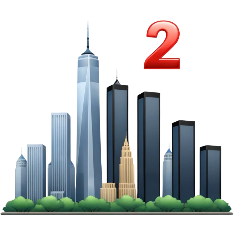 the number 21 on a plane flying into the twin towers emoji