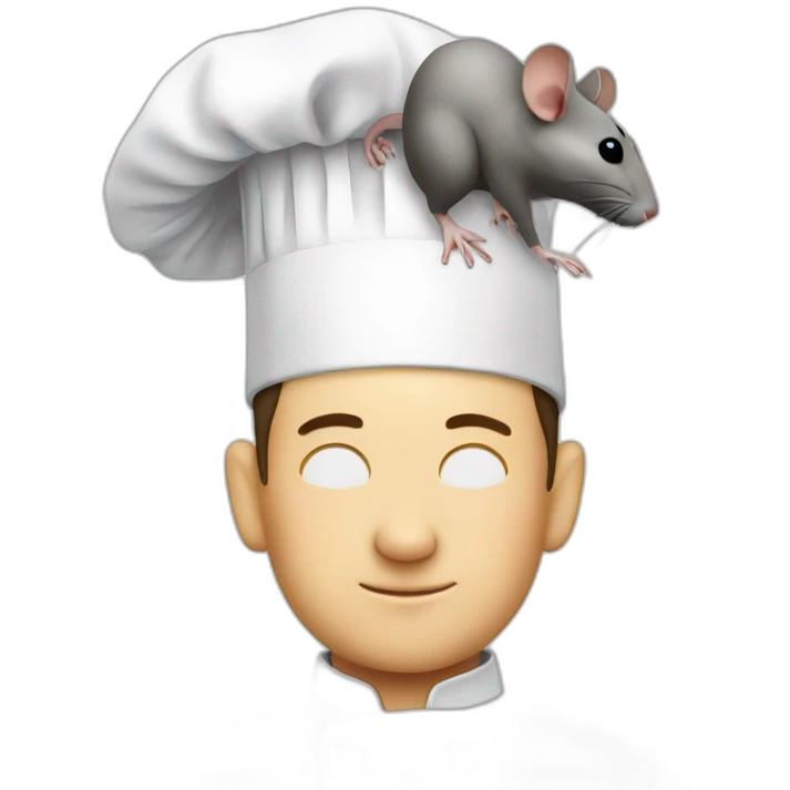 rat on chefs head emoji