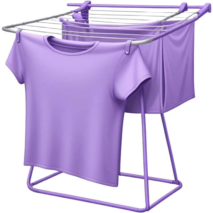 Aesthetic clothes dryer in lavender color emoji