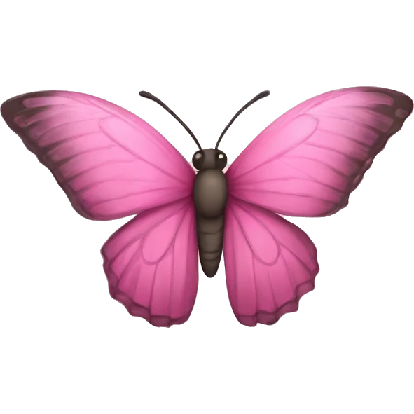 Borboleta rosa e reta emoji