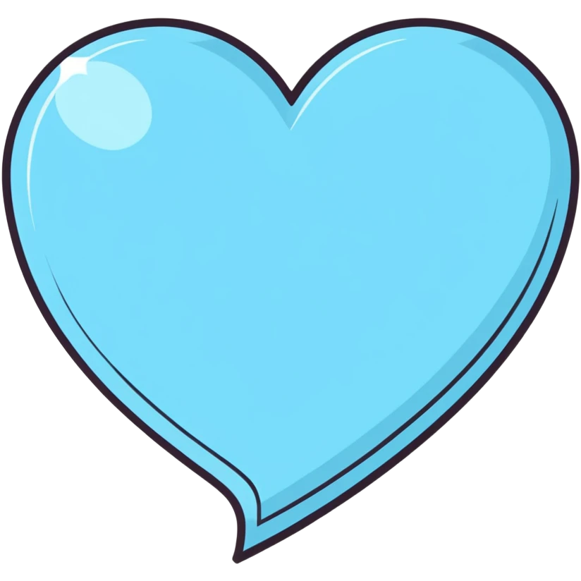 Light blue heart sparkling  emoji
