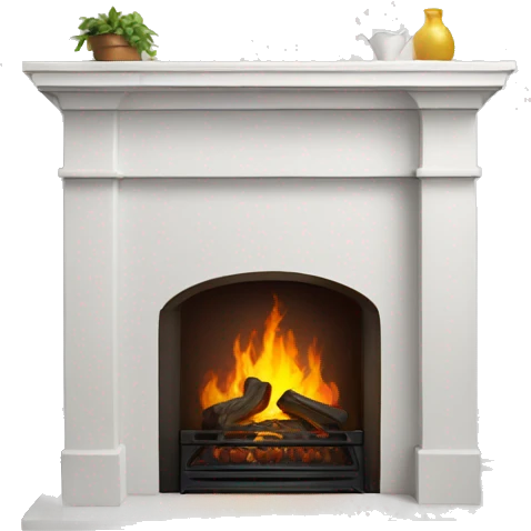 white fireplace emoji