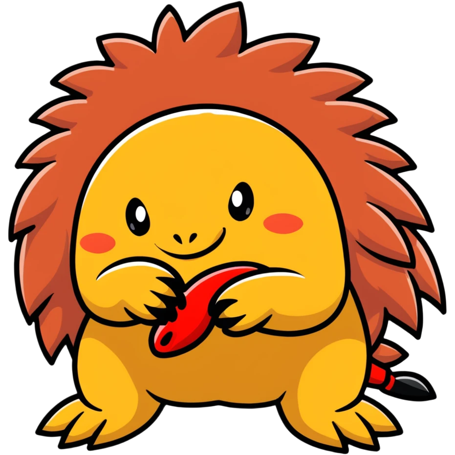 Knuckles the Echidna face from Sonic the Hedgehog emoji