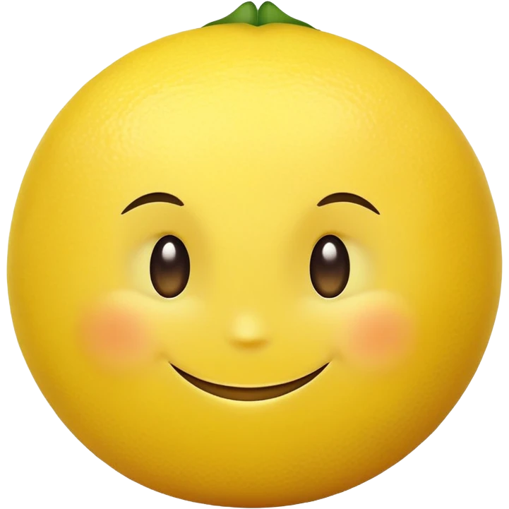 Lemon with a face  emoji