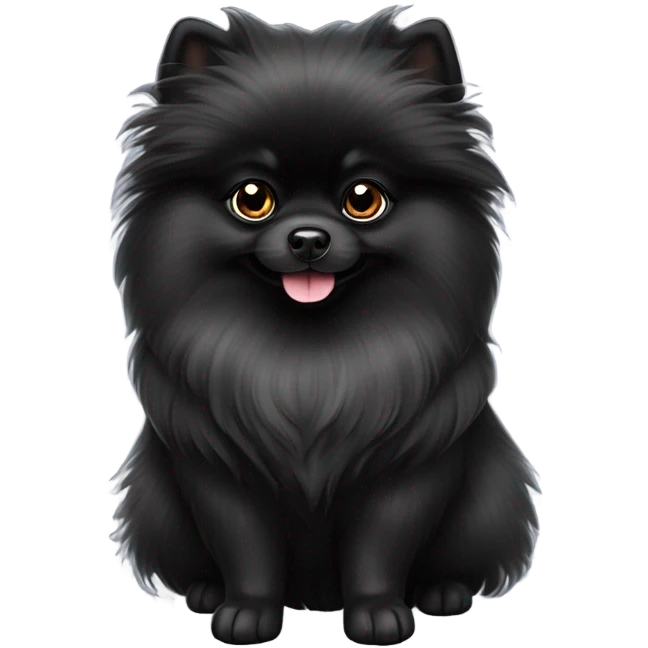 Black Pomeranian  emoji