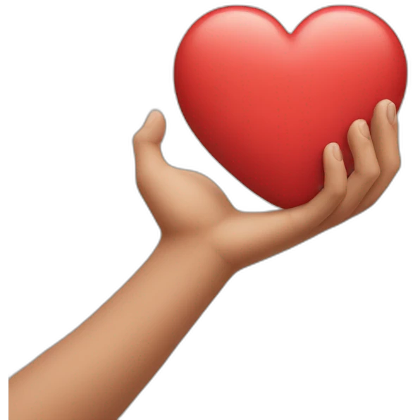 Heart in hand  emoji
