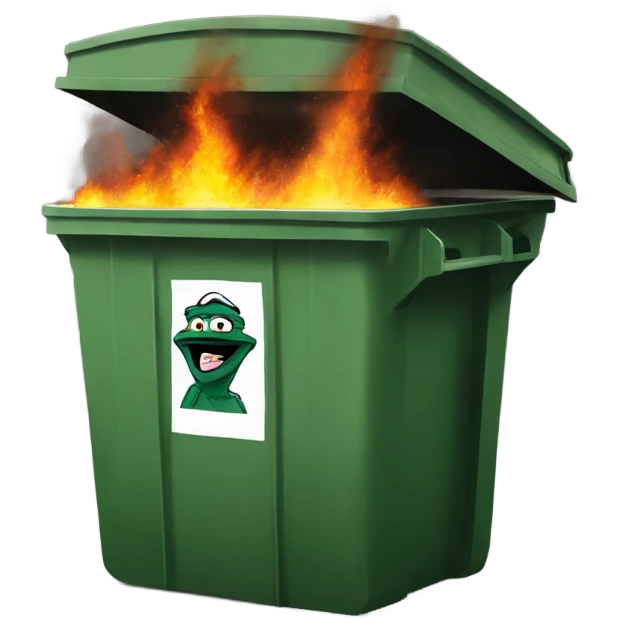 Oscar the grouch dumpster fire  emoji