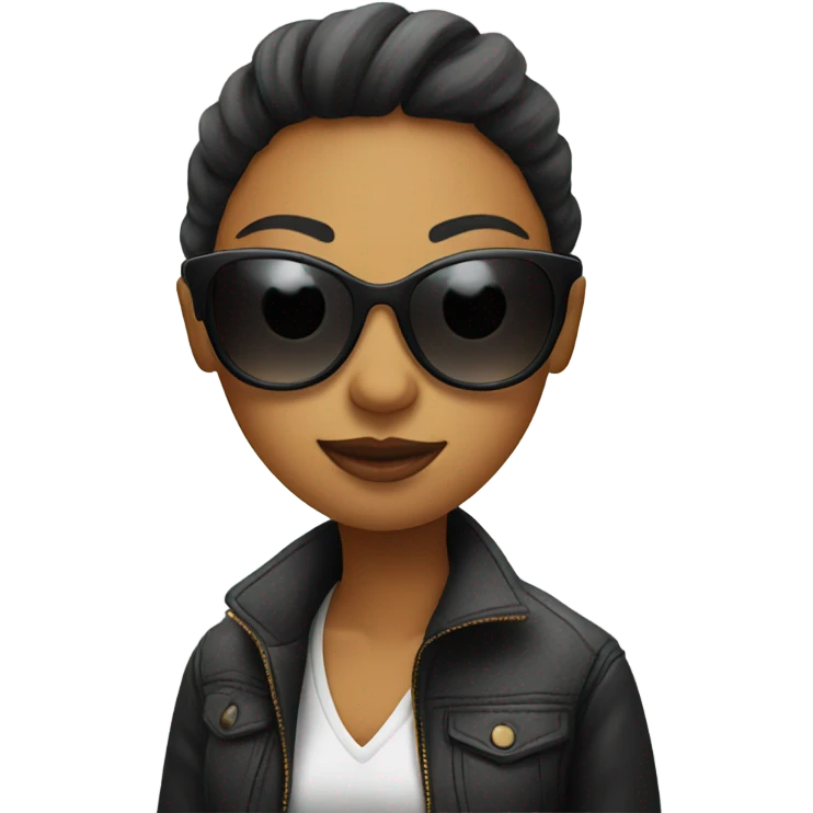 Girl in sunglasses smoking  emoji