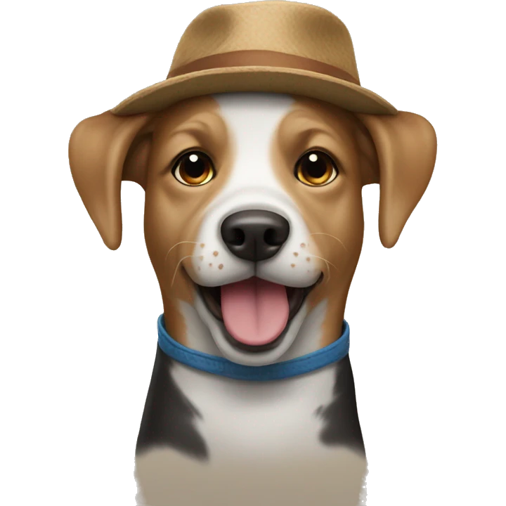 Dog with a hat  emoji