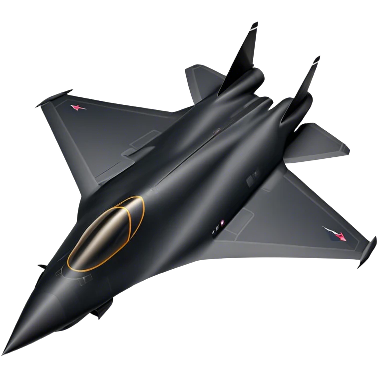 SR-71 Blackbird - Lockheed Martin (Stealth Grey) A sleek, high-speed reconnaissance aircraft with an elongated, needle-like fuselage and a smooth, aerodynamic design. The body is finished in a deep, matte jet-black with subtle panel lines and heat-resistant detailing. Its twin engines are seamlessly integrated into the structure, with sharp, swept-back wings that emphasize speed and stealth. The cockpit canopy is tinted, adding to its mysterious, high-tech aesthetic, while the overall silhouette exudes an aura of unmatched velocity and secrecy. emoji