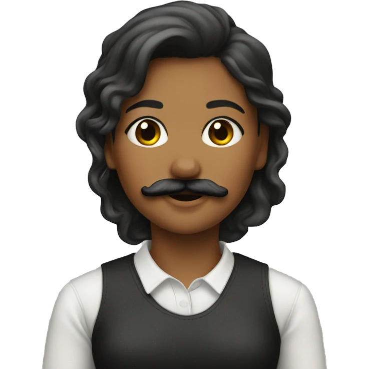 Mustach girl emoji