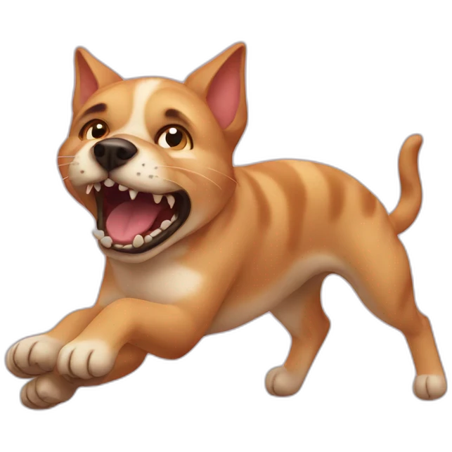 cat bite dog emoji