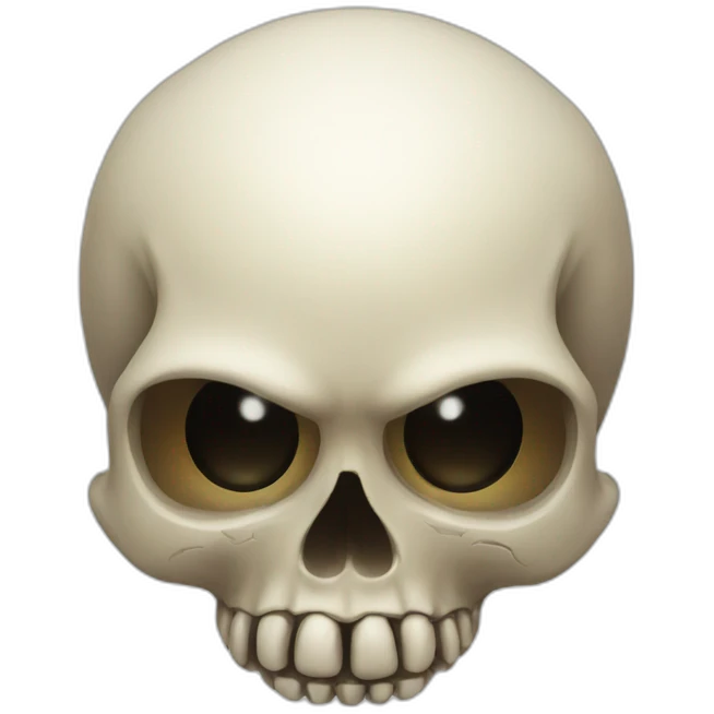 Skull woth orb int the mouth emoji