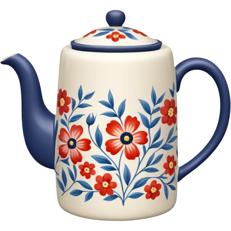 cylindrical teapot with design on it emoji
