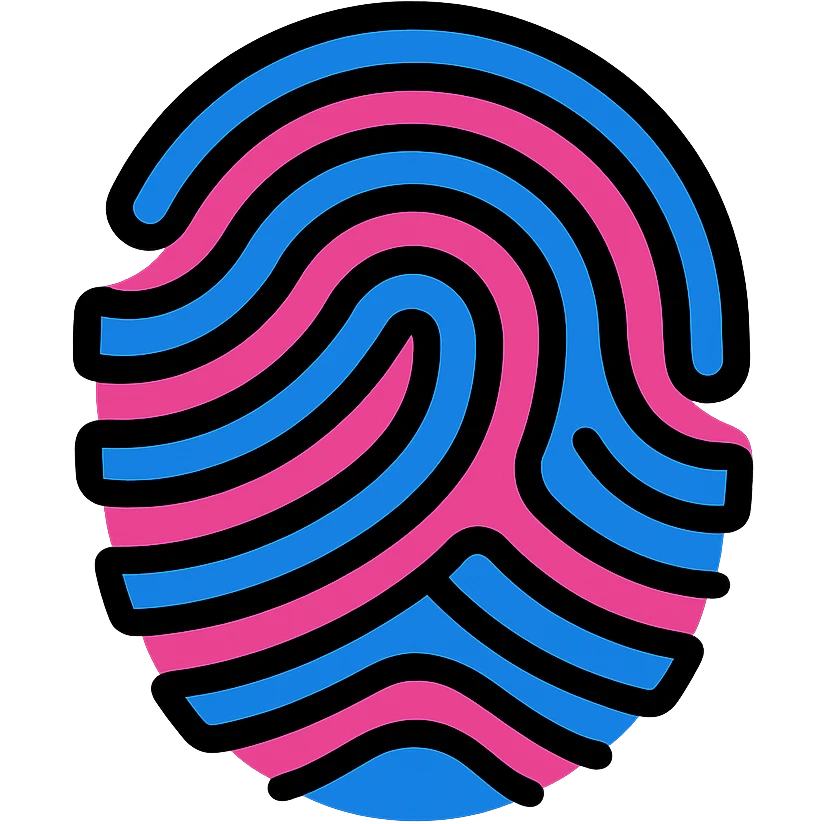colored fingerprint icon emoji