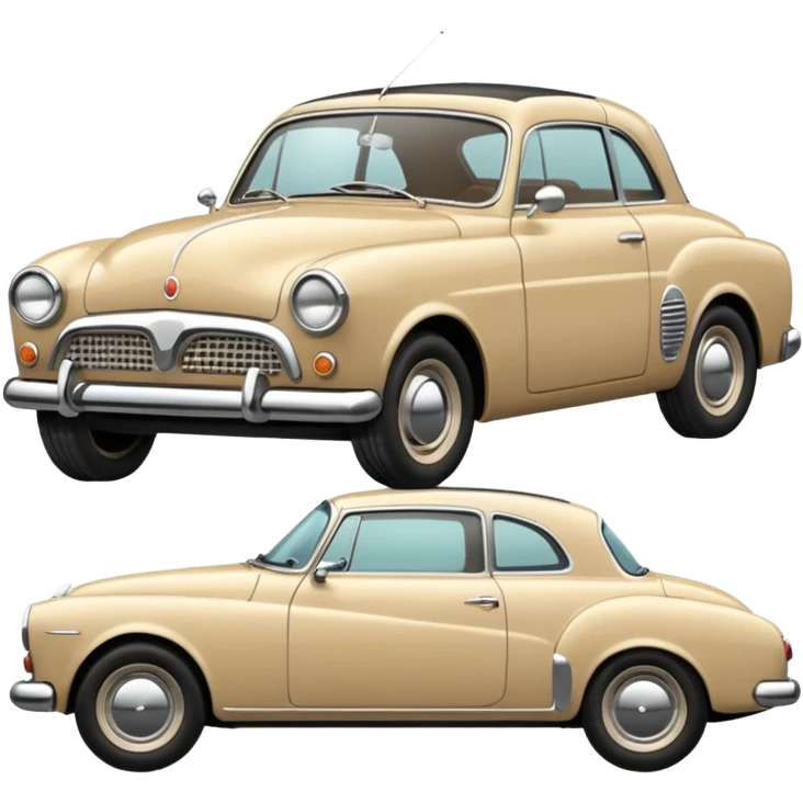 Beige retro car emoji