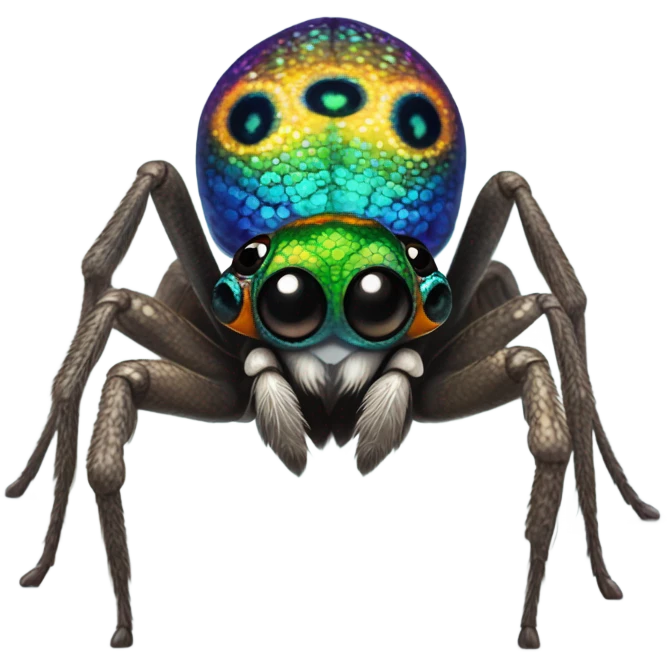 Realistic peacock spider emoji