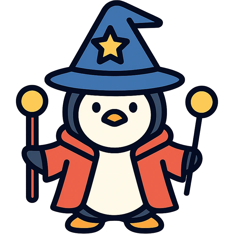Penguin Wizard emoji
