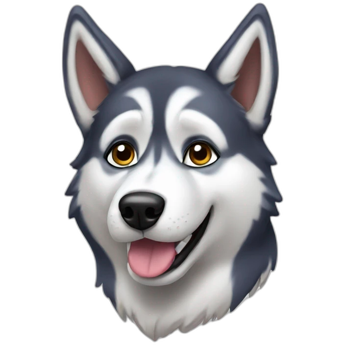 husky dog xmas emoji