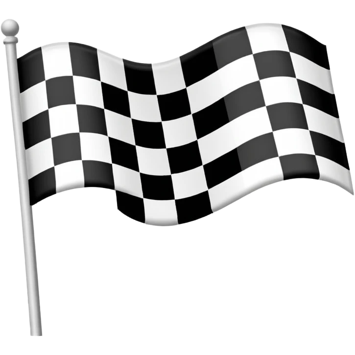 finish line with checkered flag emoji
