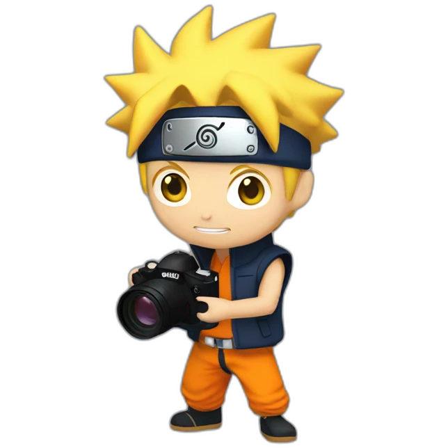naruto uzumaki with a camera in his hand emoji