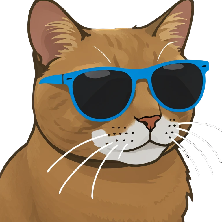 Cat with sunglasses emoji