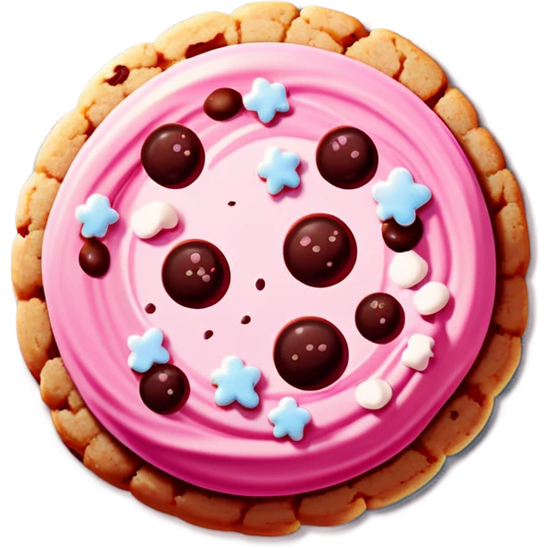 Pink crumble cookie  emoji