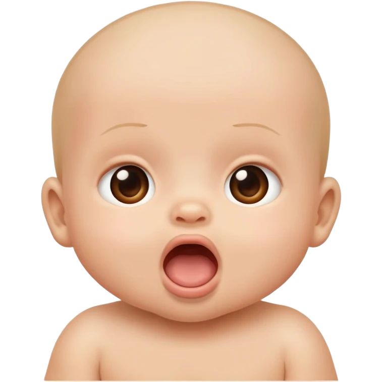 Baby with mouth open emoji