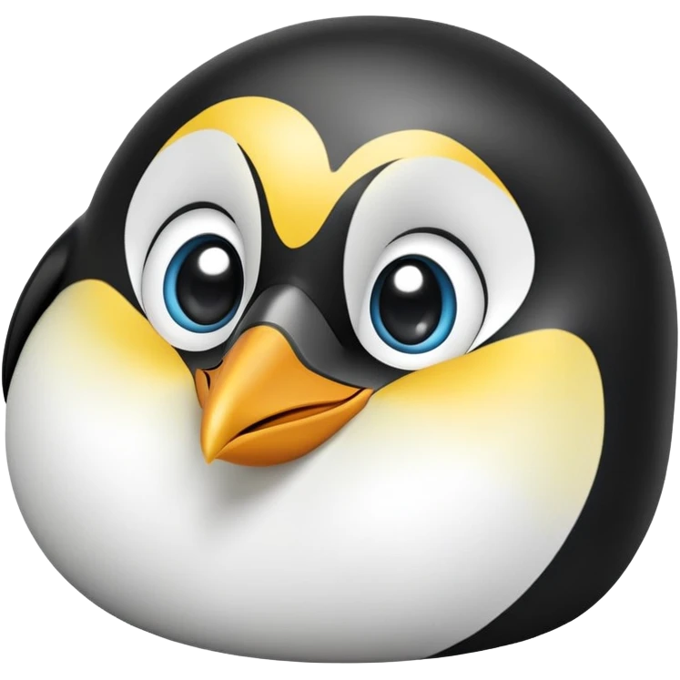 cinematic-cute-emperor-penguin-portrait-emoji,-head-tilted-playfully-and-inquisitively,-with-glossy,-pristine-plumage-accented-by-a-bright-beak-and-round,-sparkling-eyes-filled-with-curiosity,-simplified-yet-irresistibly-adorable-features,  emoji