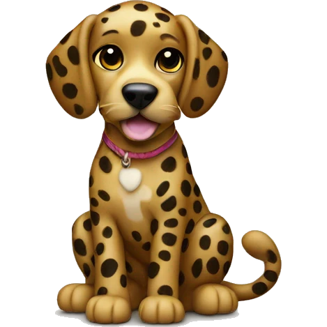 Leapord print dog emoji