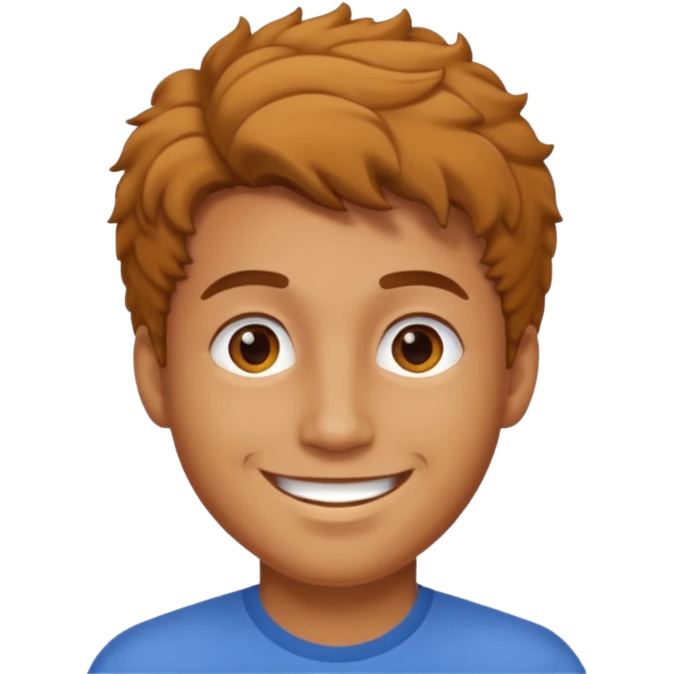 man with coily chairs only face brighter face emoji