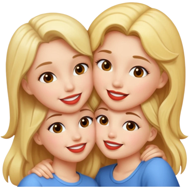 3 girls kissing emoji
