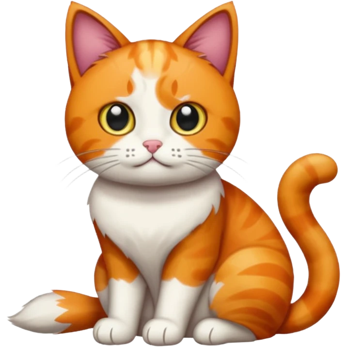 Calico cat wlh is drawing emoji