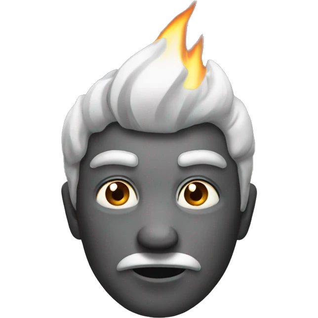 Grey fire emoji emoji