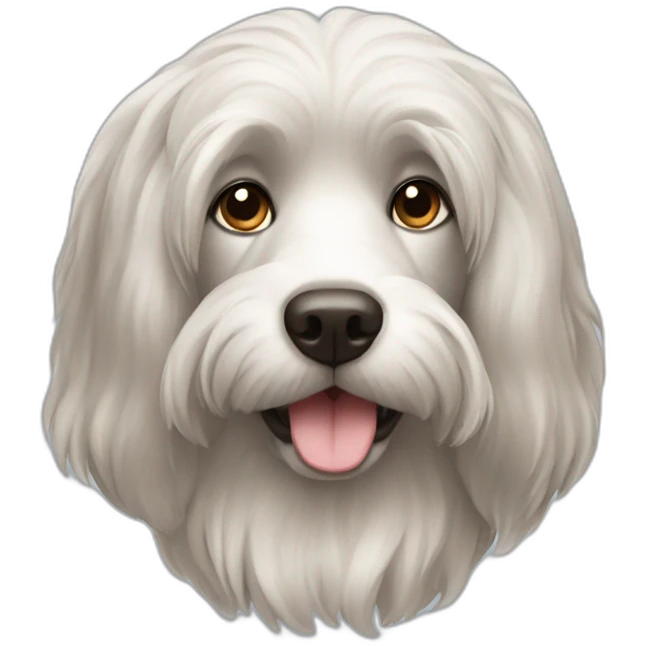 silky coat type dog emoji