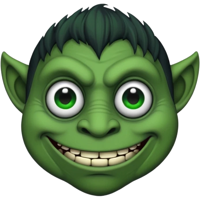 Black troll face with dollar eyr emoji