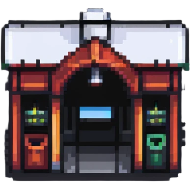 tiny simple train station icon, modern colors, minimal details, small size emoji