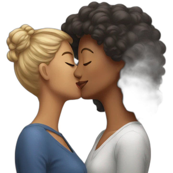 Woman kissing woman on forhead emoji