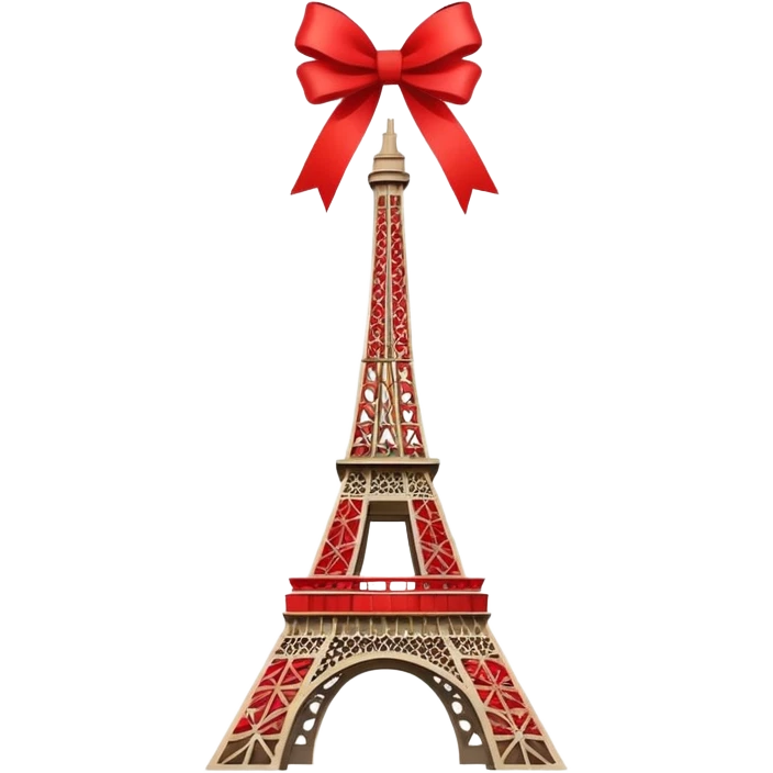 Eiffel Tower with bow emoji