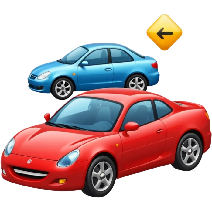 CARRO ROJO  EN DIAGONAL emoji