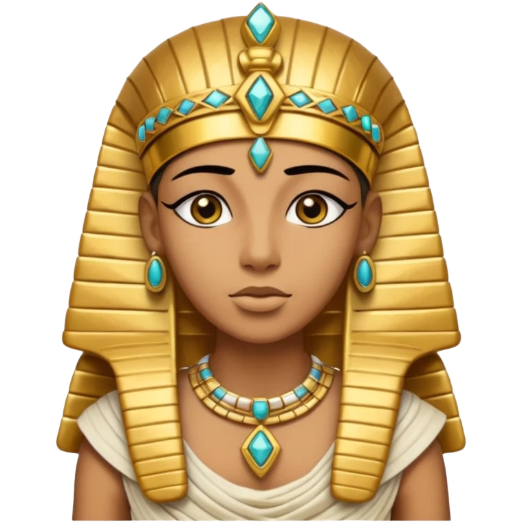 Mummy Pharaoh: Bandaged body with golden headdress and jeweled amulet.
 emoji