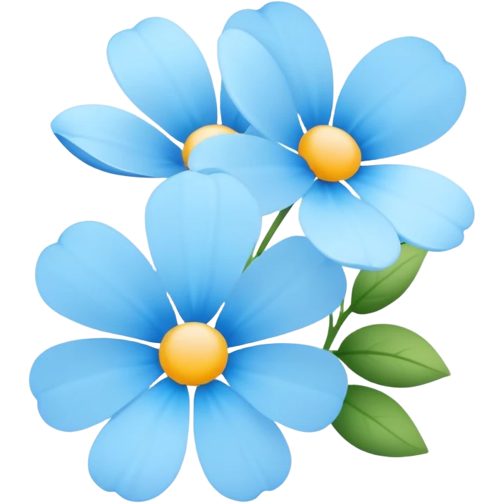 light blue flowers  emoji