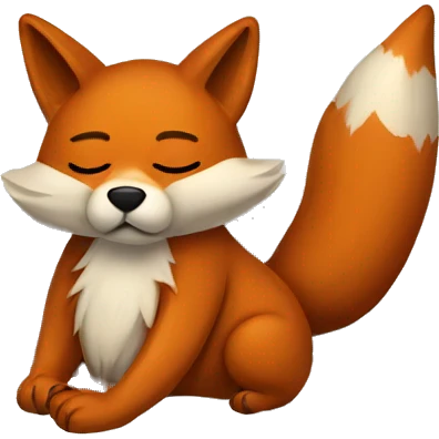 fox in bed having flu emoji