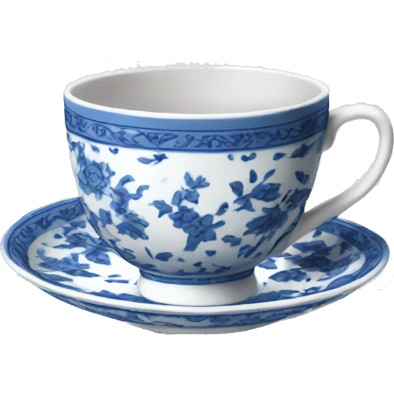 Tea blue and white china cup emoji