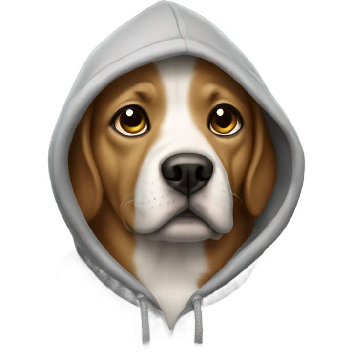 Dog with a hoodie emoji