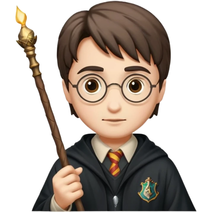 harry potter holding wand emoji