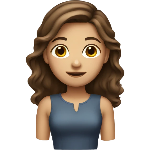 girl with brown hair  emoji